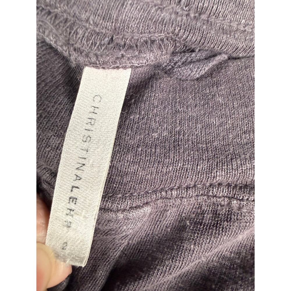 Christina Lehr Pants Women Size 2 Gray Hemp Organic Cotton Boho Loungewear - Picture 3 of 10